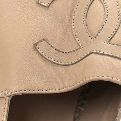 Chanel Lambskin CC Espadrilles 38 Beige Black 12 of 12