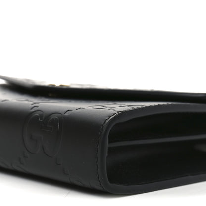 Gucci Calfskin GG Debossed Chain Wallet Black 9 of 9