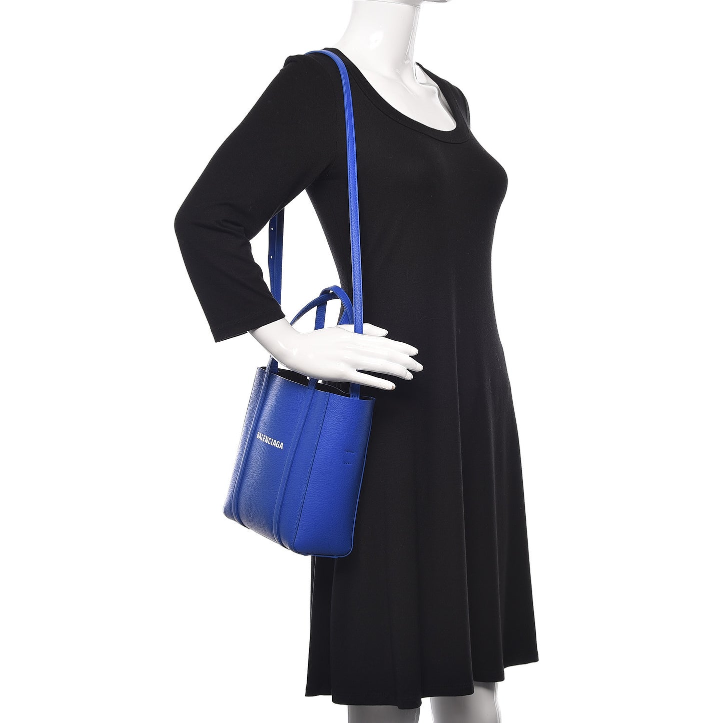 Smooth Calfskin Double Sided XXS Everyday Tote Bleu Prim Black