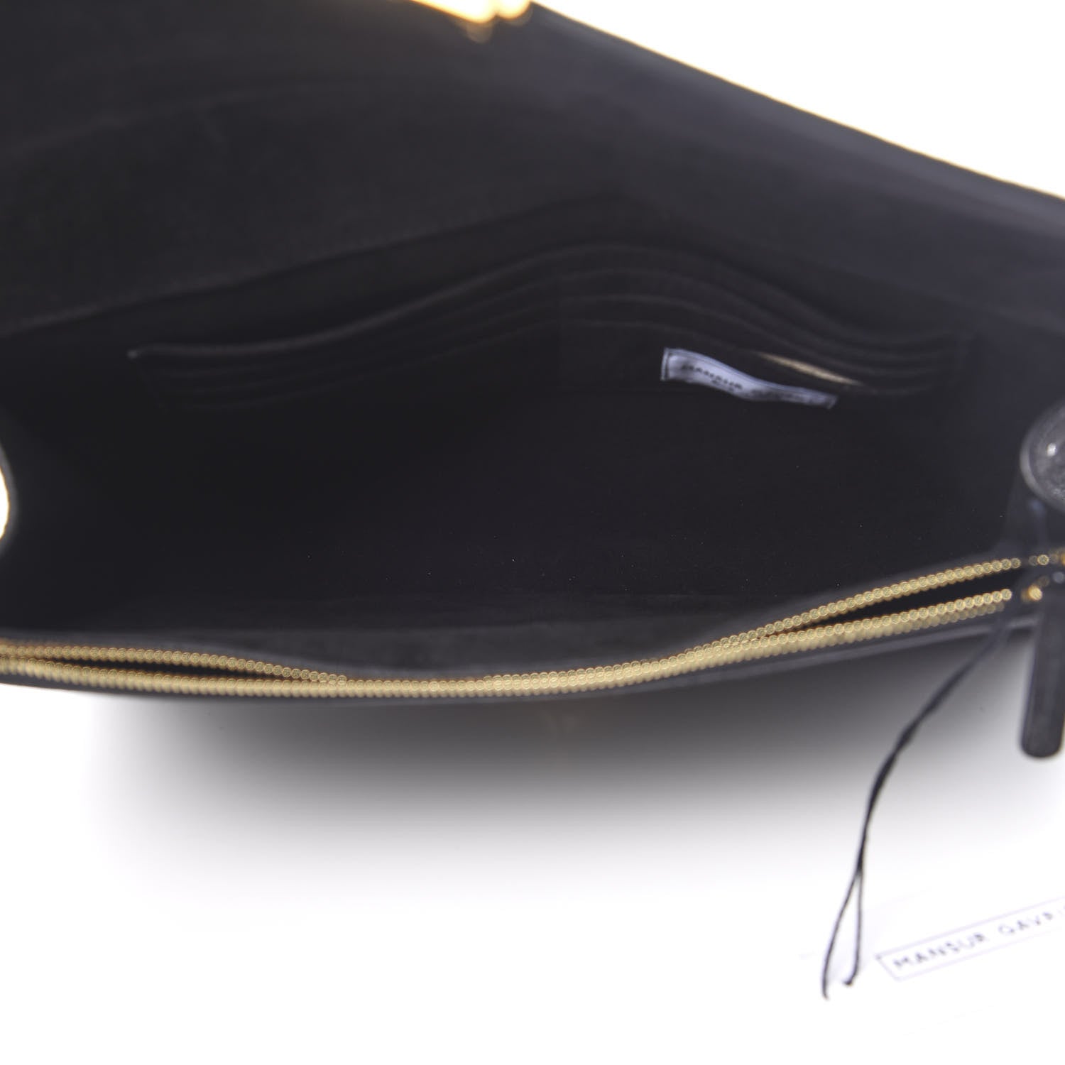 Mansur Gavriel Suede Envelope Flat Clutch Black 5 of 8