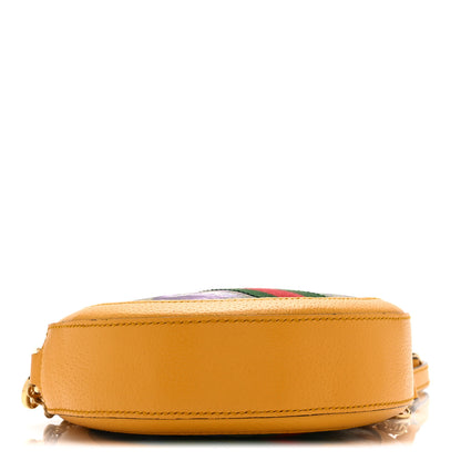 Gucci GG Supreme Monogram Flora Web Mini Ophidia Round Shoulder Bag Beige Multicolor Crop 4 of 11
