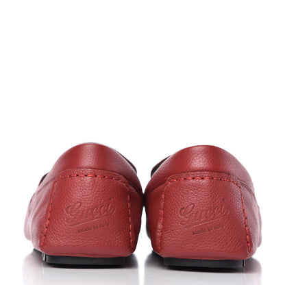 Gucci Calfskin Web Mens Driver Loafers 9 Red 6 of 9