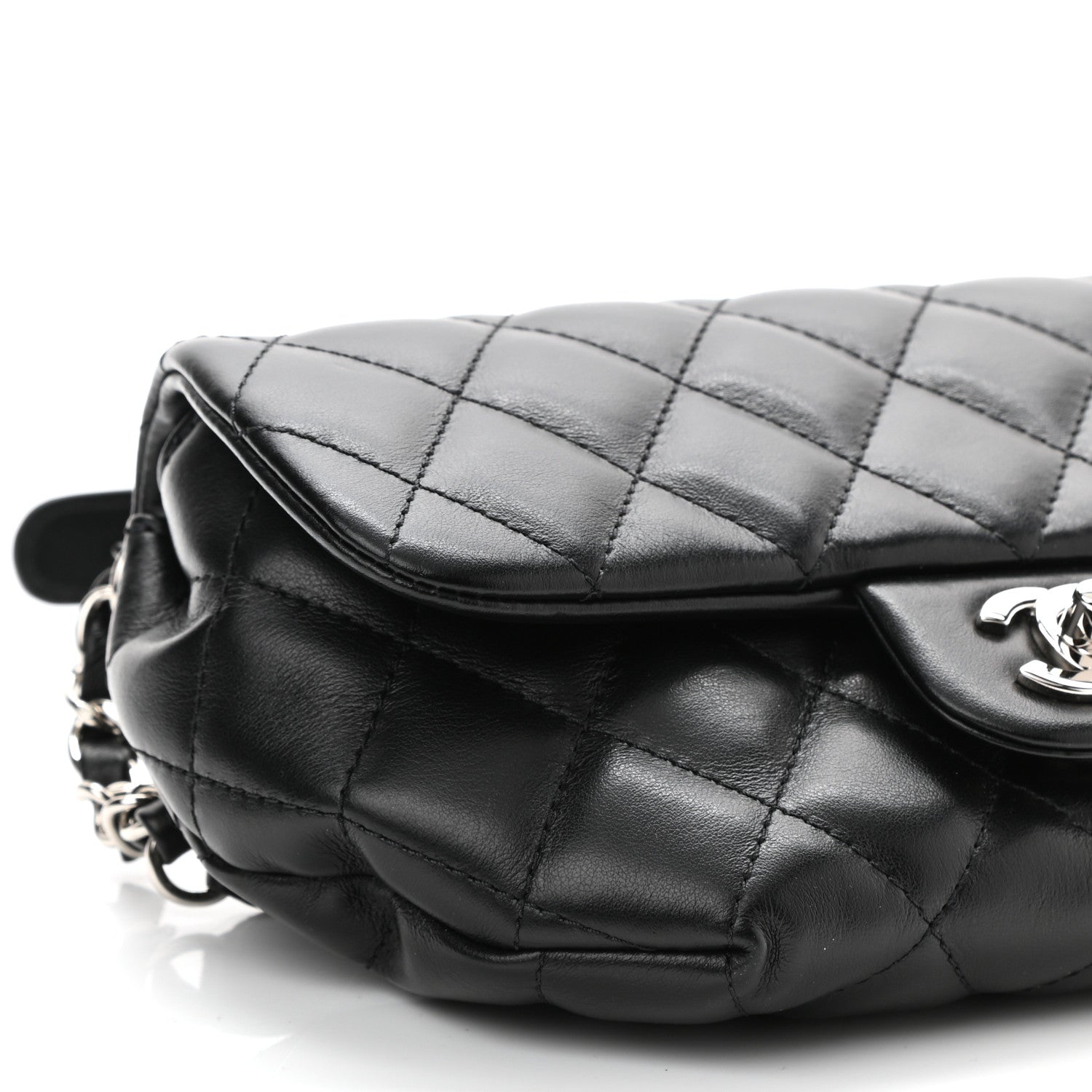 Chanel Calfskin Quilted CC Uniform Flap Belt Bag Black 9 of 10