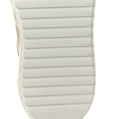 Louis Vuitton Denim Monogram Time Out Sneakers 36 Beige 8 of 11