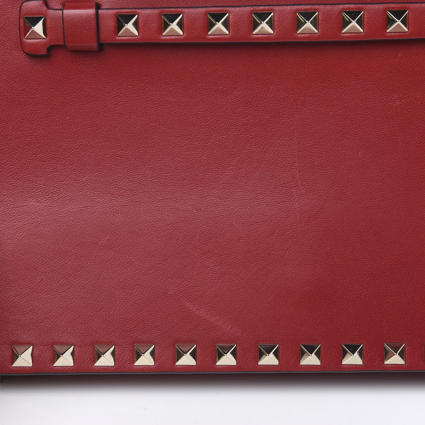 Nappa Rockstud Wristlet Clutch Rosso Valentino