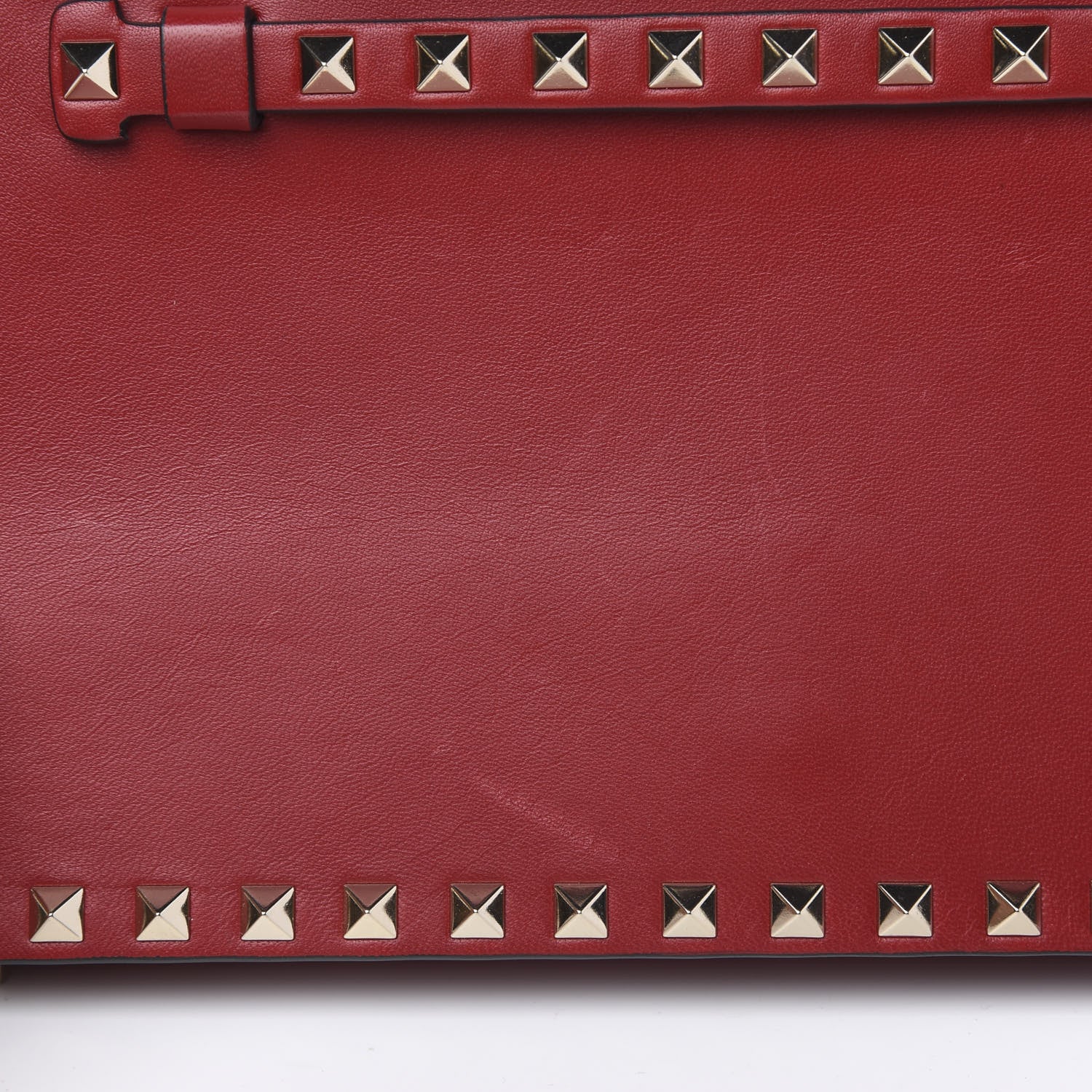 Valentino Garavani Nappa Rockstud Wristlet Clutch Rosso Valentino 9 of 10