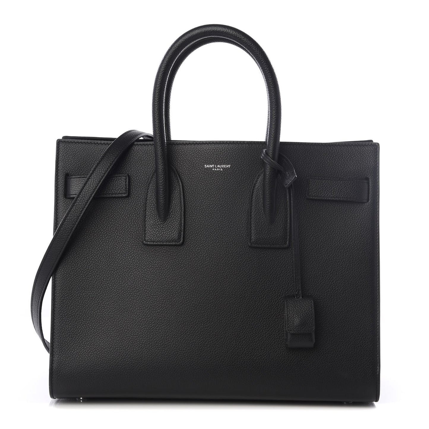Grained Calfskin Small Sac De Jour Black