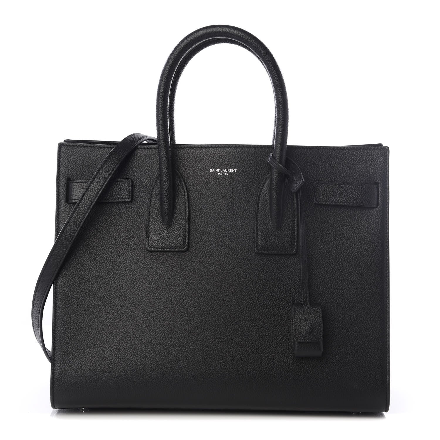 Saint Laurent Grained Calfskin Small Sac De Jour Black 1 of 11