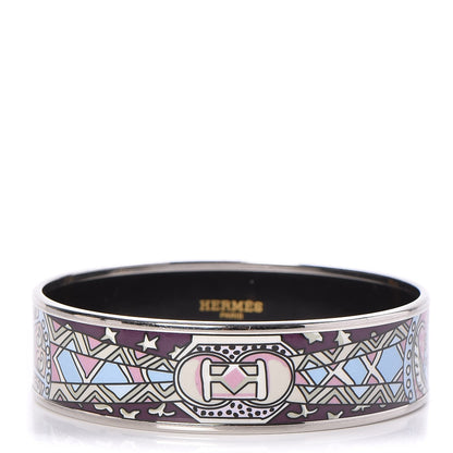 Hermes Enamel Printed Wide Bracelet 70 1 of 5