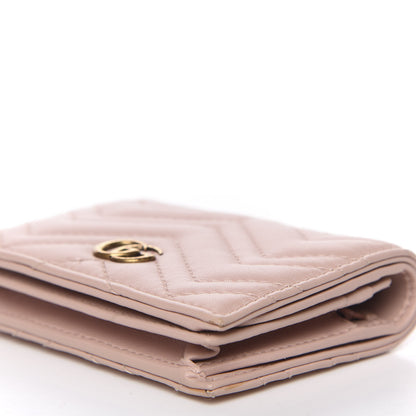 Gucci Calfskin Matelasse GG Marmont Card Case Wallet Perfect Pink 9 of 9