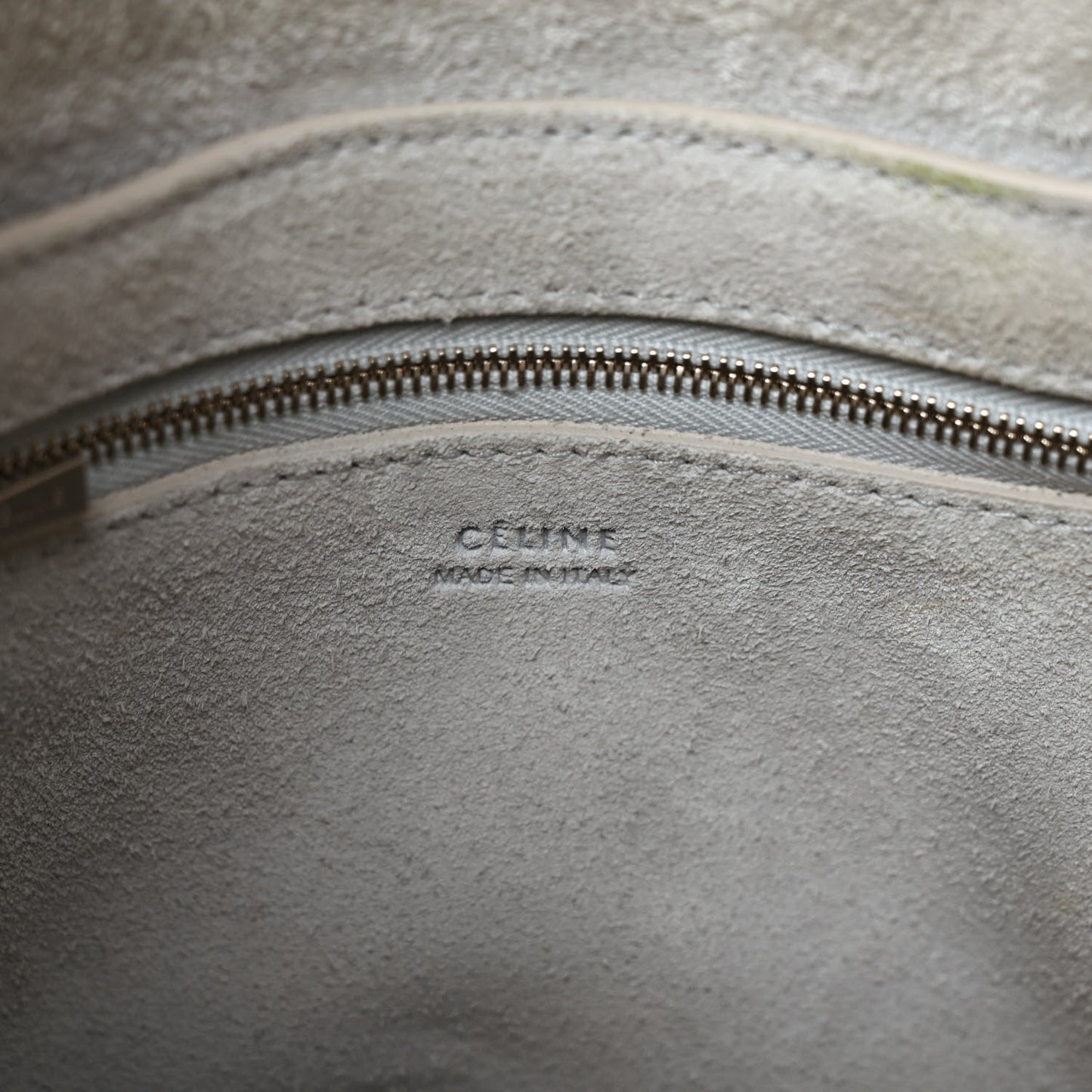 Soft Grained Calfskin Small Sangle Bucket Bag Grey