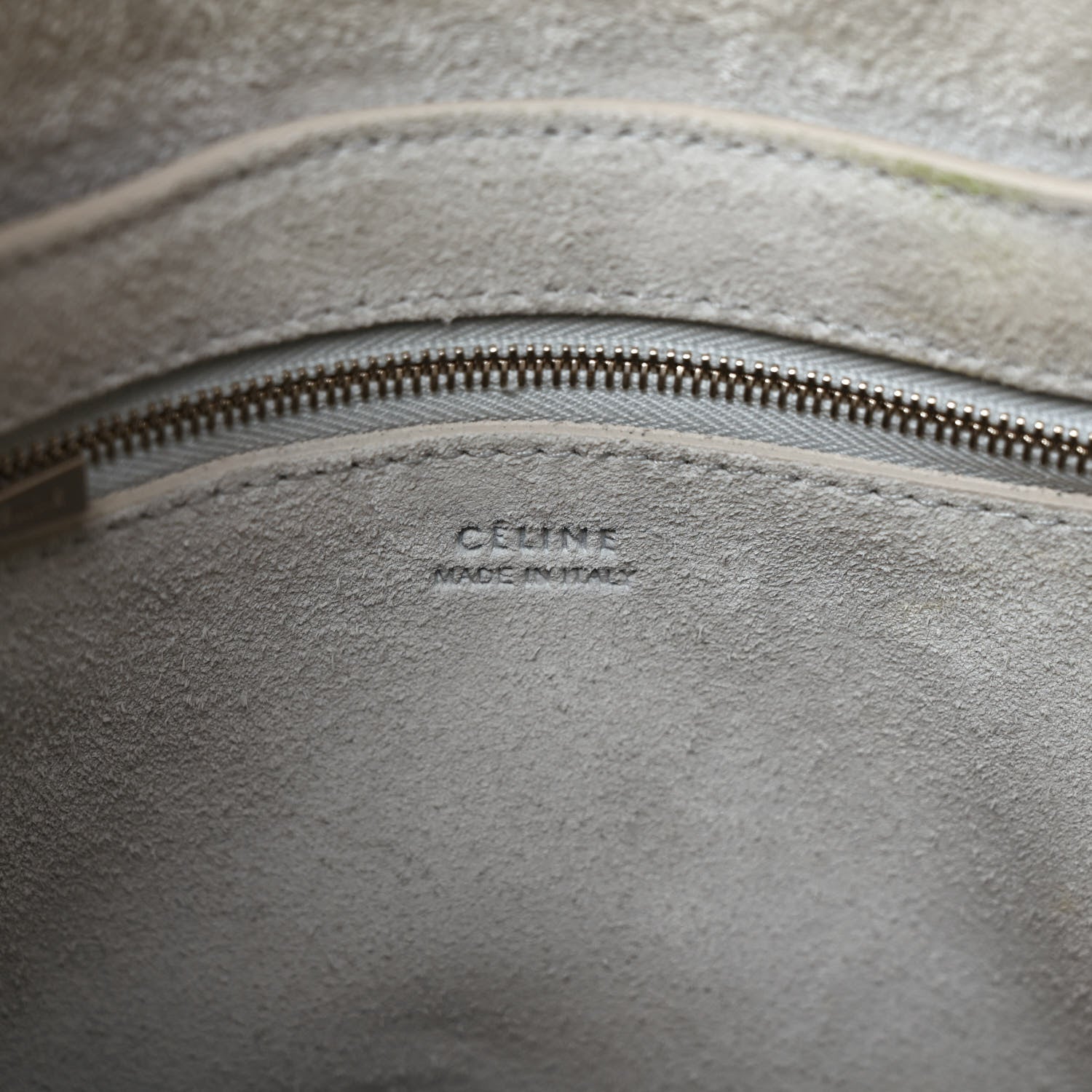 Celine Soft Grained Calfskin Small Sangle Bucket Bag Grey 5 of 9