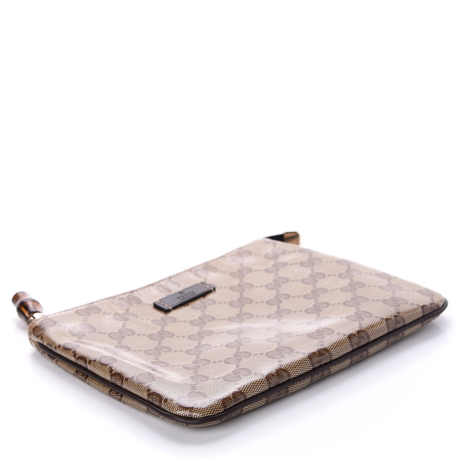 Gucci Crystal Monogram Pouch Dark Brown 5 of 9