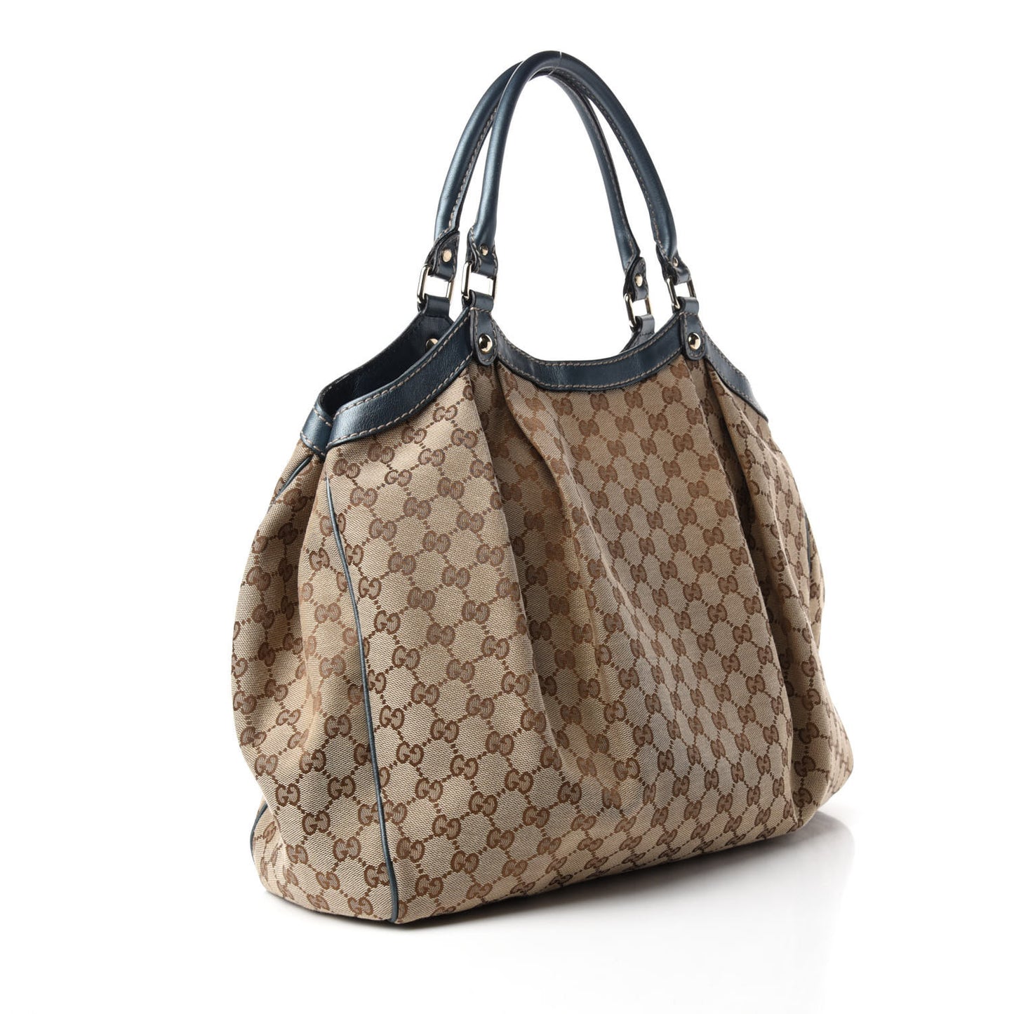 Monogram Large Sukey Tote Metallic Blue