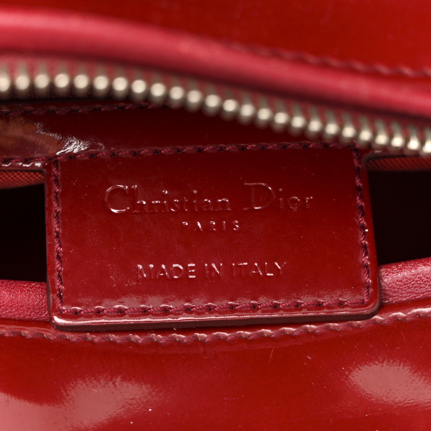 Christian Dior Patent Cannage Medium Lady Dior Red 6 of 15