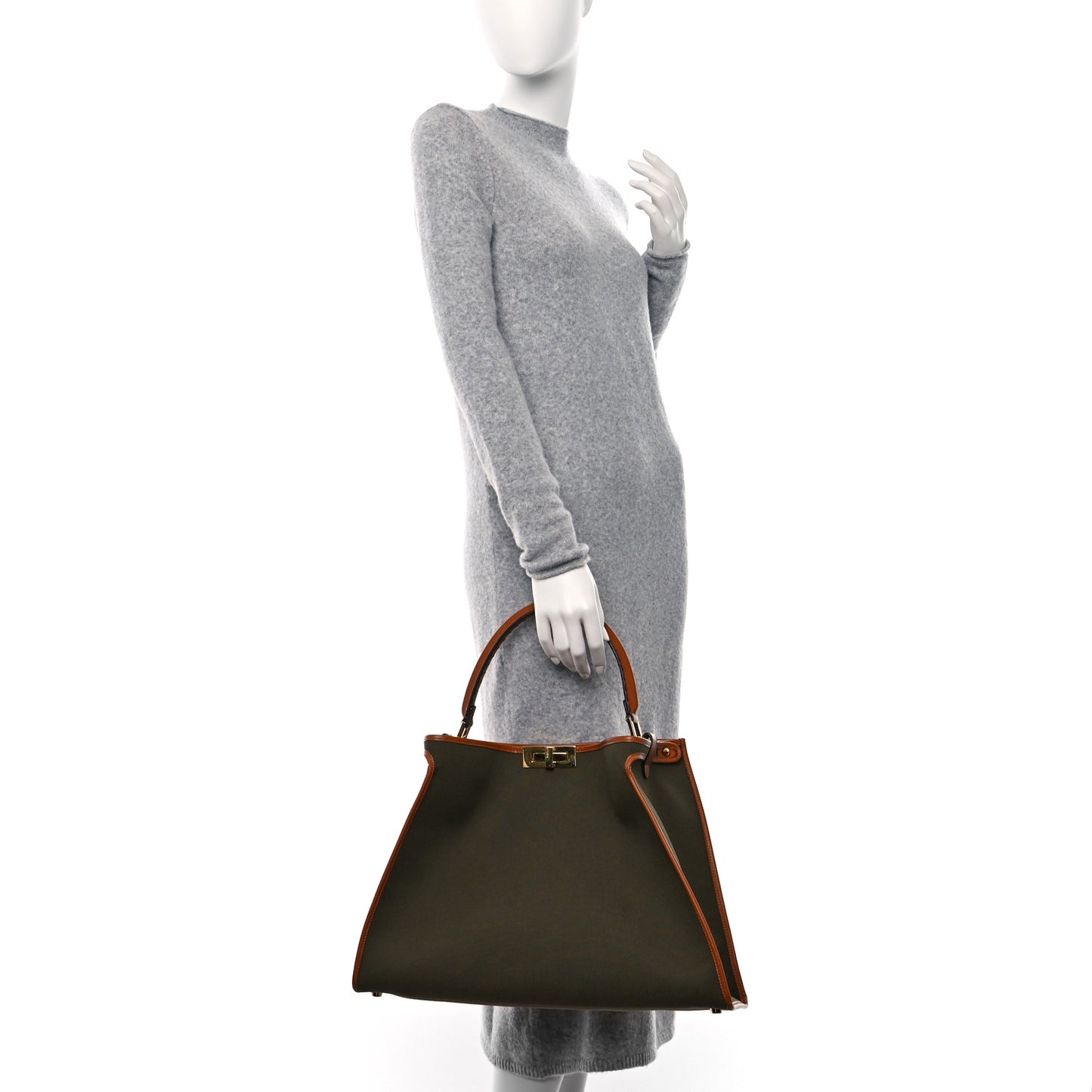 Canvas Calfskin Large Peekaboo X-Lite Amazzonia Cuoio
