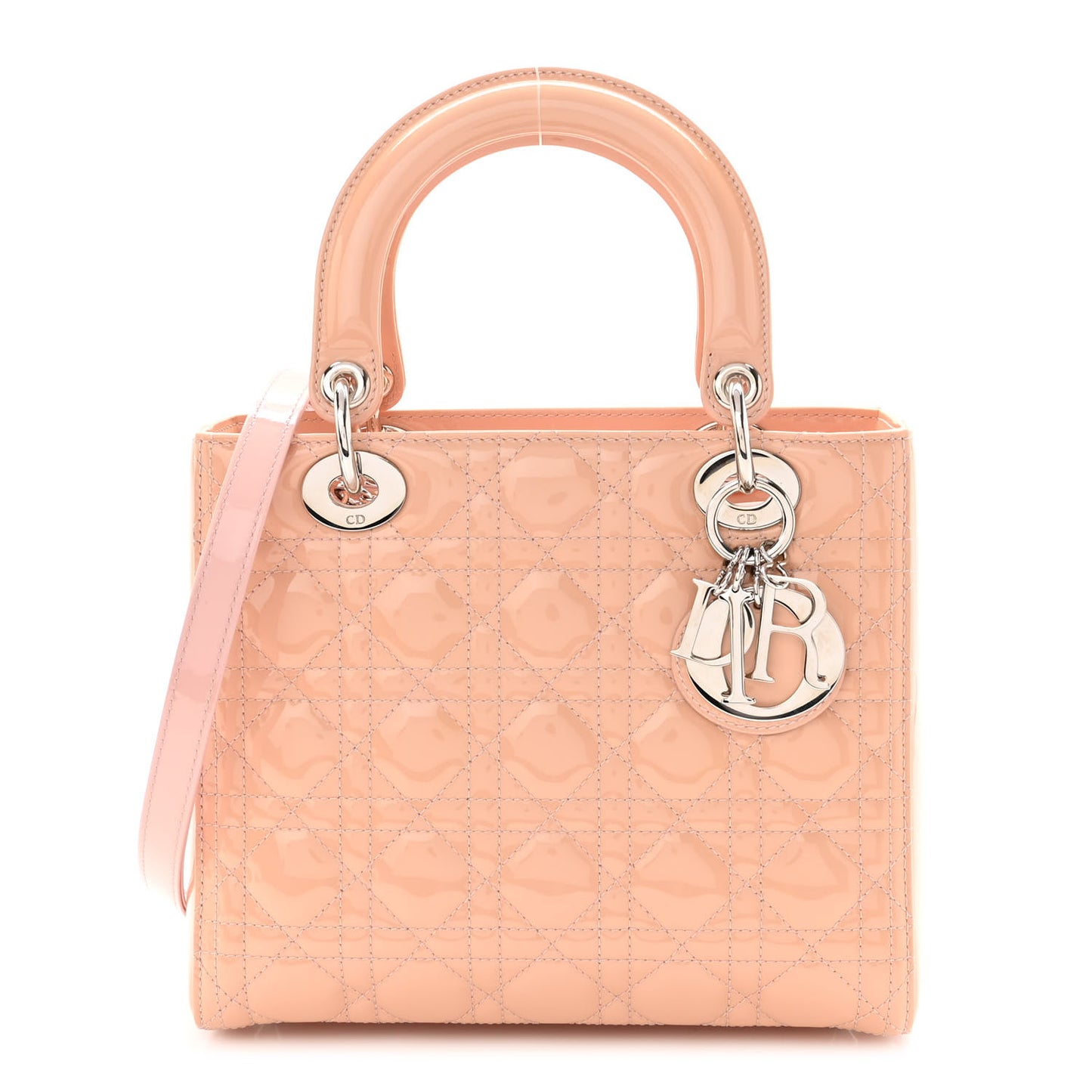 Patent Cannage Medium Lady Dior Pink