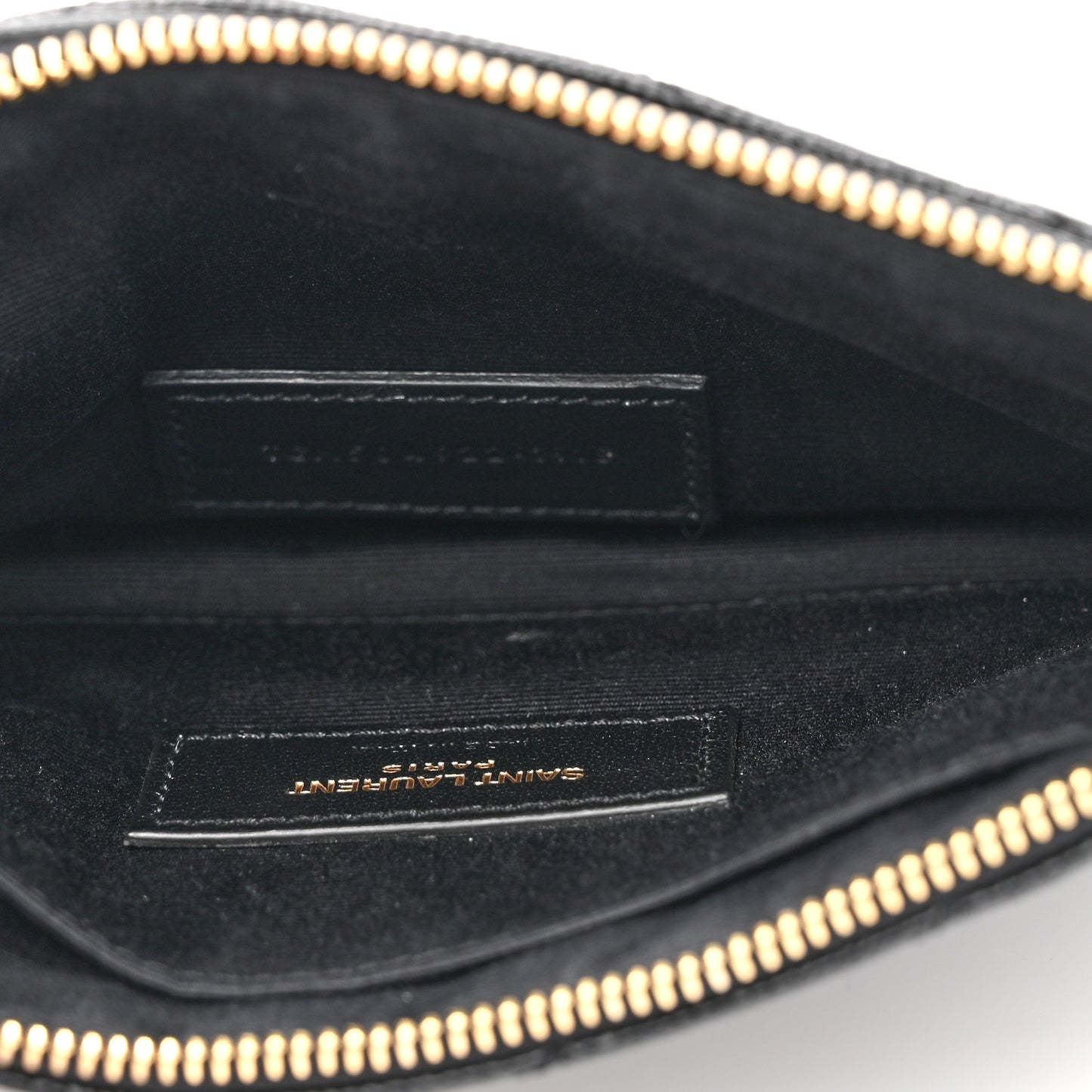 Grain De Poudre Chevron Monogram Bill Pouch Black