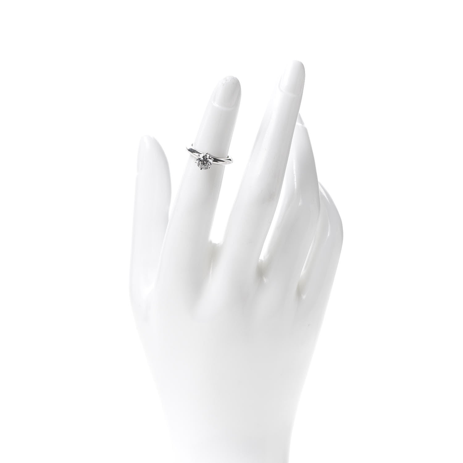 Tiffany Platinum Diamond .83ct Solitaire Engagement Ring 45 3.5 2 of 6