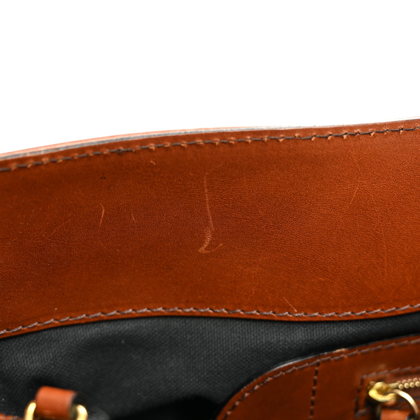 House Check Bridle Calfskin Medium Lynher Tote Dark Tan