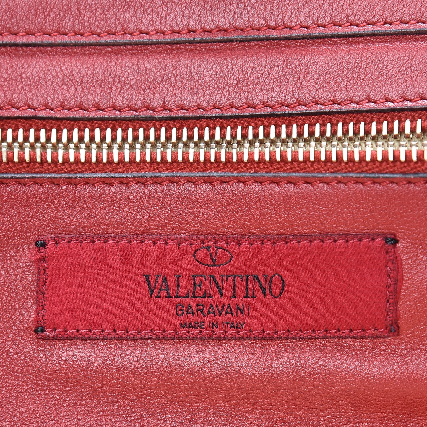 Vitello Small Rockstud Tote Rosso Valentino