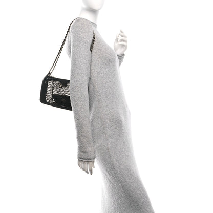 Chanel Mesh Shiny Lambskin Clutch With Chain Black 2 of 11