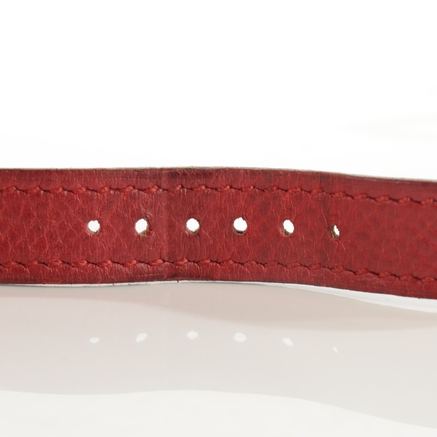 Hermes Stainless Steel Courchevel 20mm Kelly Cadena Quartz Watch Rouge 5 of 13