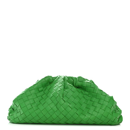 Bottega Veneta Nappa Maxi Intrecciato The Pouch Oversized Clutch Parakeet 1 of 9
