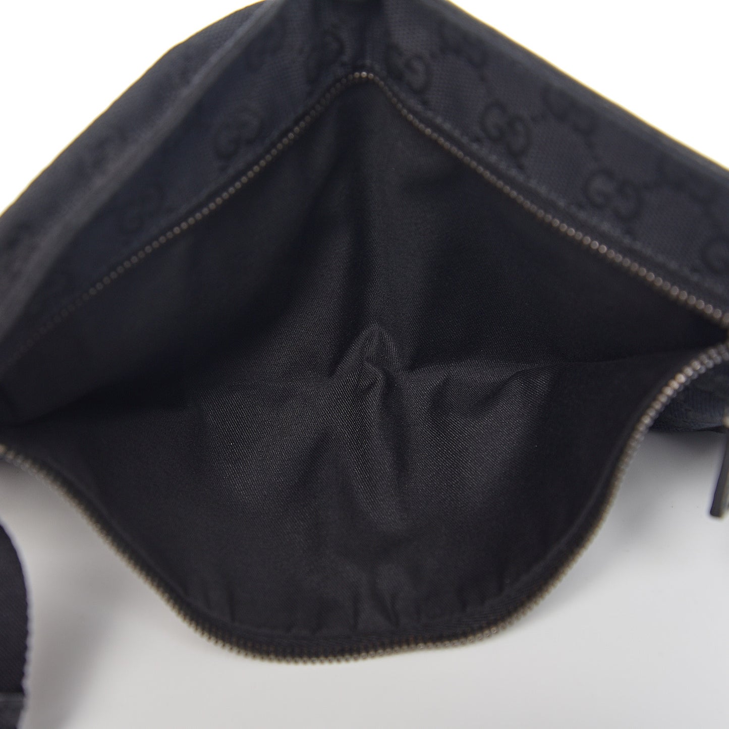GG Monogram Double Pocket Belt Bag Black