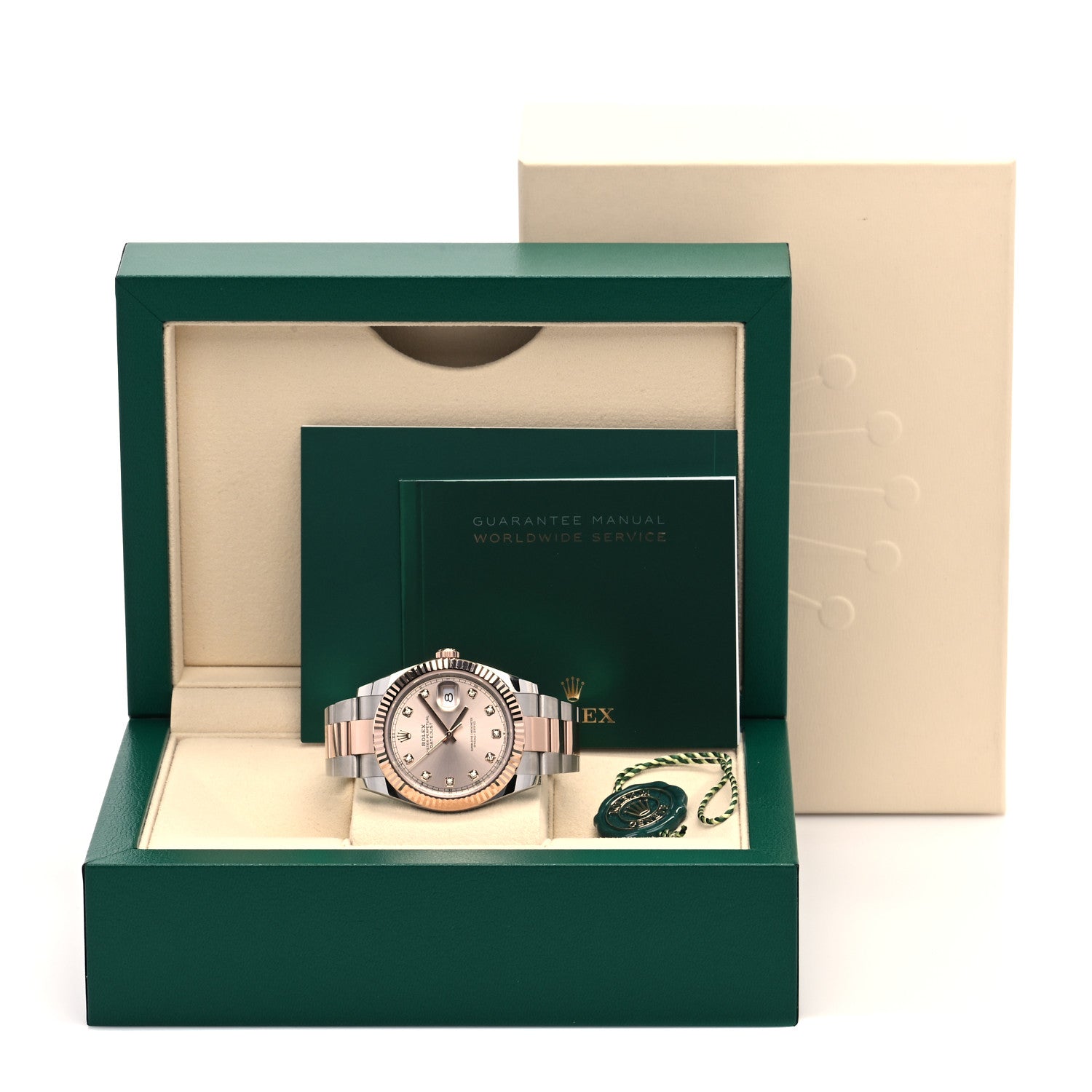 Rolex Stainless Steel 18K Everose Gold Diamond 41mm Oyster Perpetual Datejust Watch Sundust 126331 5 of 5
