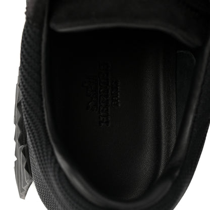 Hermes Air Mesh Suede Goatskin Bouncing Sneakers 39 Black 8 of 10