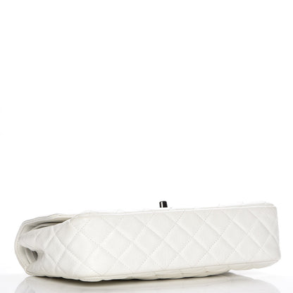 Chanel Washed Caviar Quilted Medium Double Flap White 4 of 11