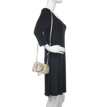 Prada Saffiano Lux Mini Top Handle Crossbody Talco 2 of 18