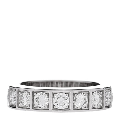 Cartier 18K White Gold Diamond Tectonic Band Ring 54 7 1 of 4