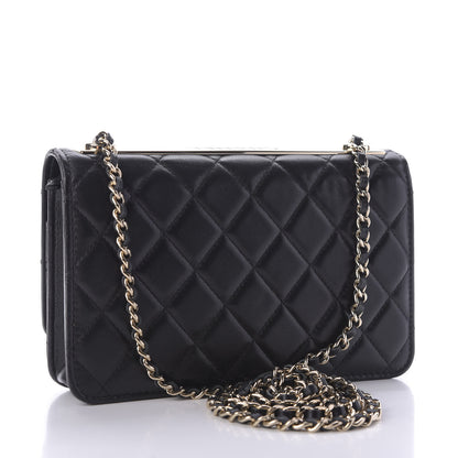 Chanel Lambskin Quilted Trendy CC Wallet On Chain WOC Black 3 of 10