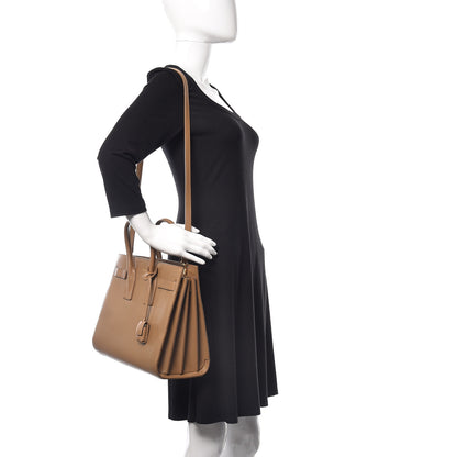 Saint Laurent Calfskin Small Sac De Jour Taupe 2 of 22
