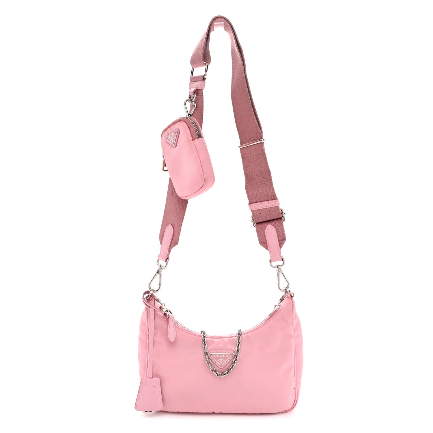 Prada Nylon Re-Edition 2005 Shoulder Bag Rosa 1 of 12