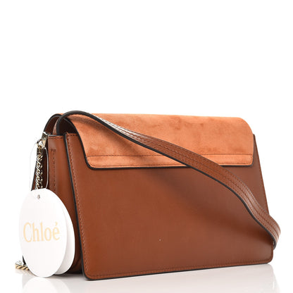 Chloe Suede Calfskin Small Faye Shoulder Bag Tobacco 3 of 7