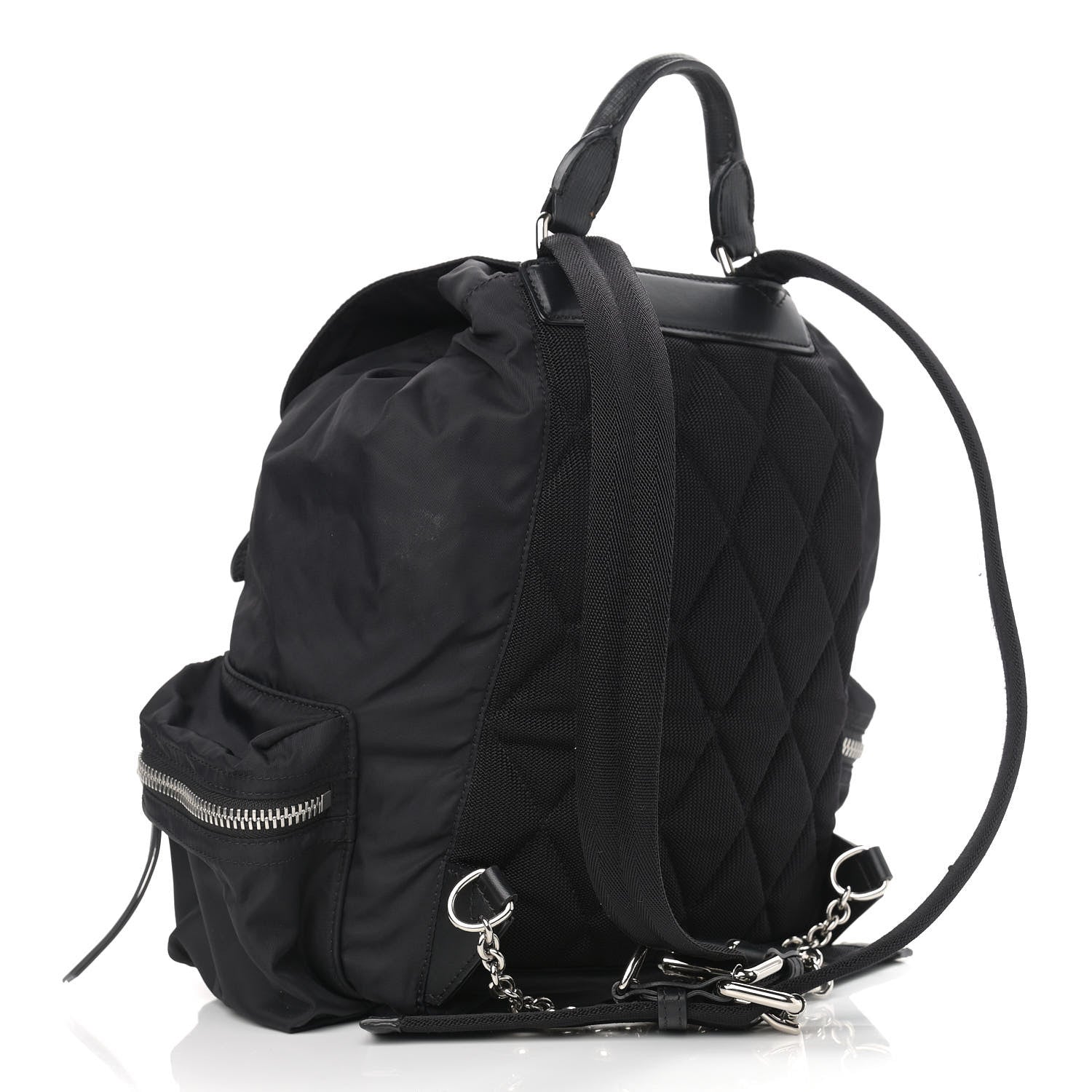 Burberry Technical Nylon Medium Rucksack Backpack Black 2 of 9