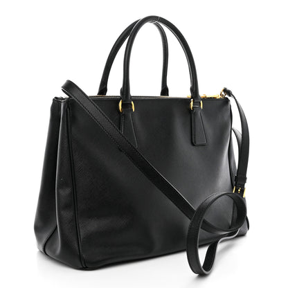 Prada Saffiano Medium Galleria Double Zip Tote Black 3 of 14