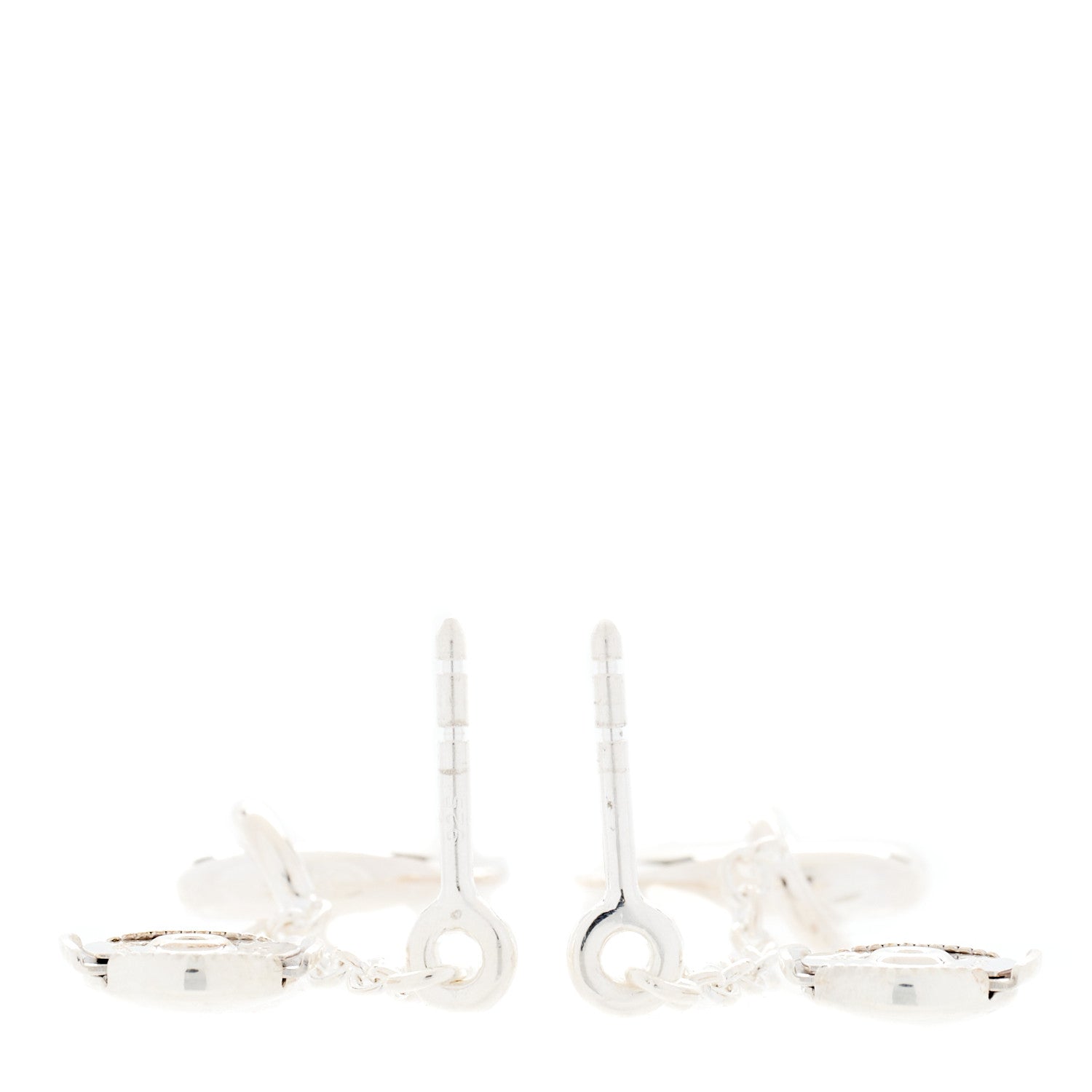 Hermes Sterling Silver Farandole Drop Earrings 3 of 4