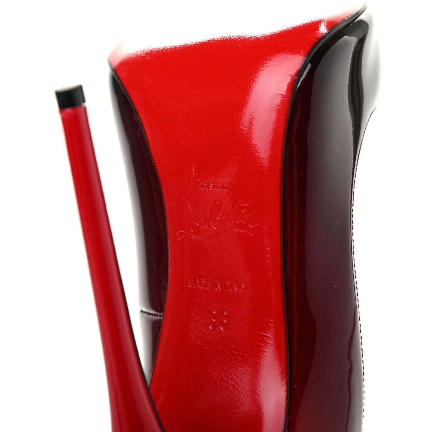 Patent Degrade Hot Chick 130 Pumps 38 Black Red