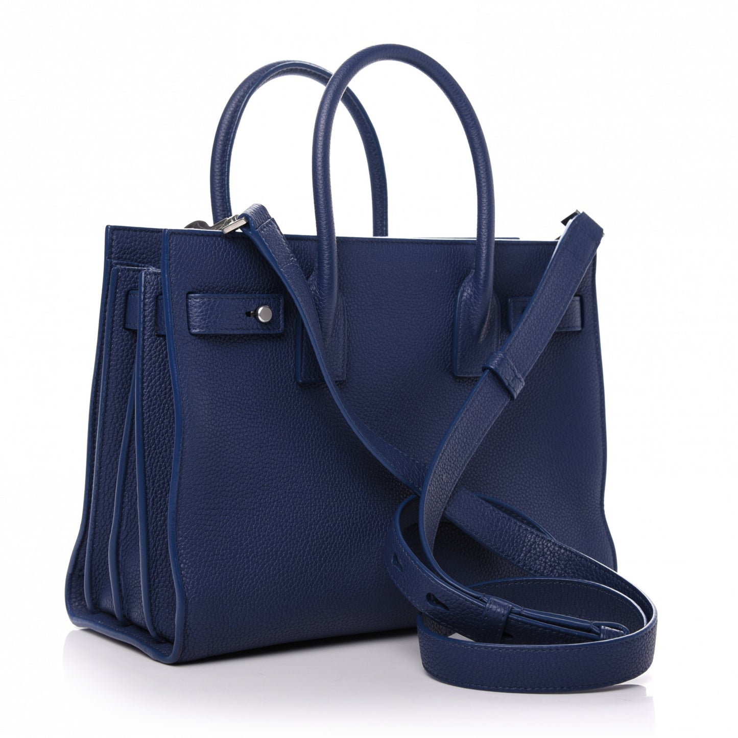 Grained Calfskin Baby Sac De Jour Souple Denim