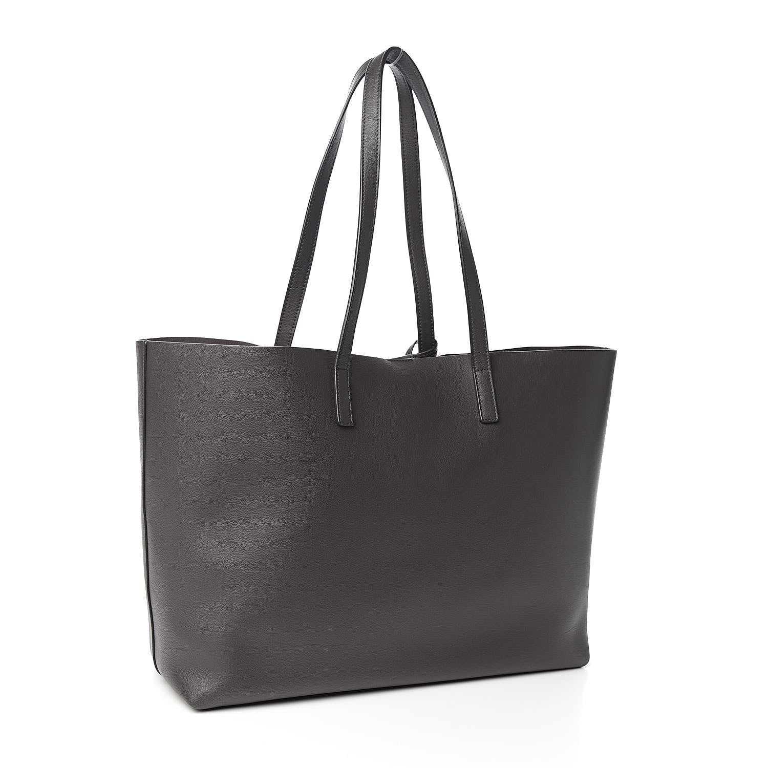Saint Laurent Calfskin Large Shopping Tote Asphalt 3 of 9