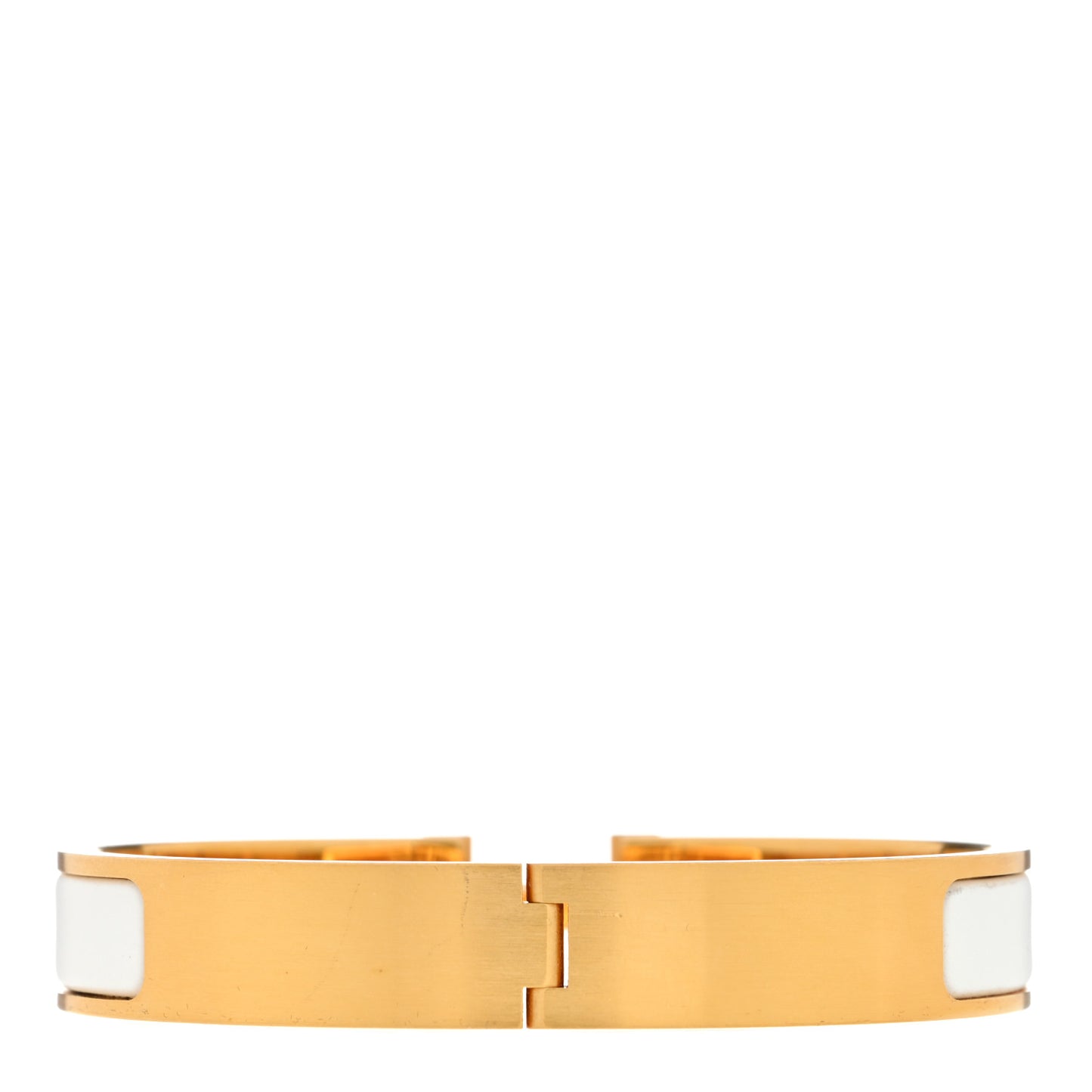 Matte Enamel Narrow Clic Clac HH Bracelet PM White