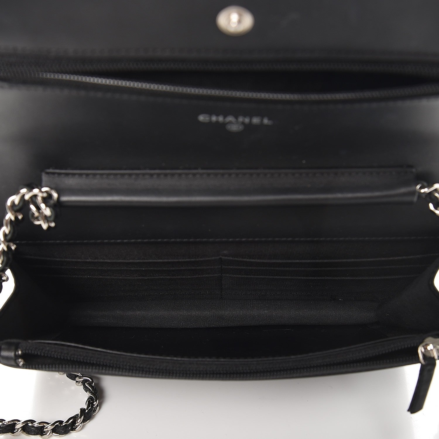 Chanel Caviar Timeless CC Wallet On Chain WOC Black 5 of 11