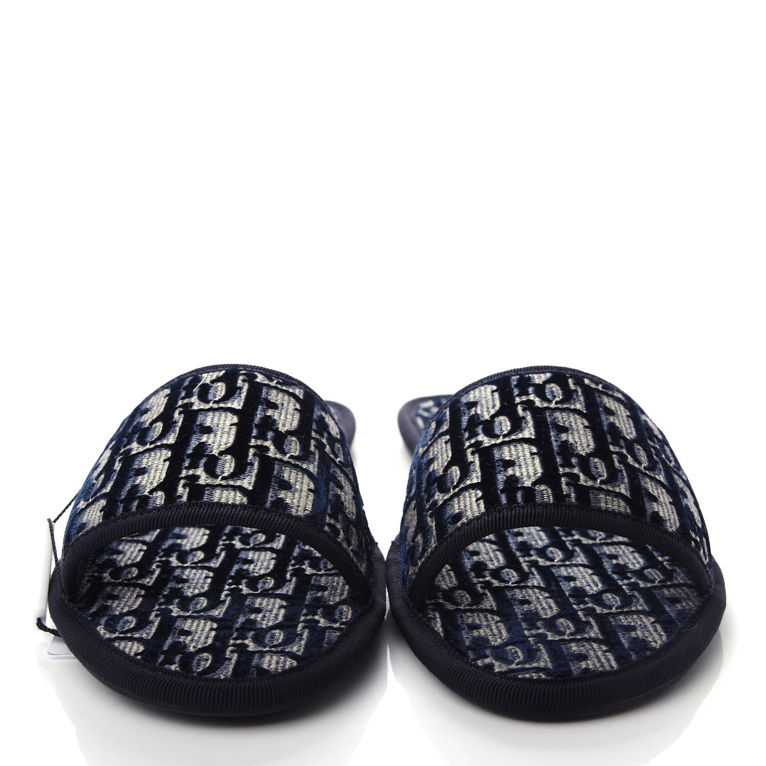 Christian Dior Velvet Oblique Chez Moi Sandal 39.5 Deep Blue 5 of 11