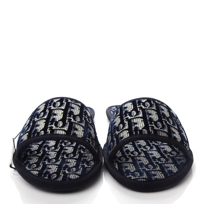 Christian Dior Velvet Oblique Chez Moi Sandal 39.5 Deep Blue 5 of 11