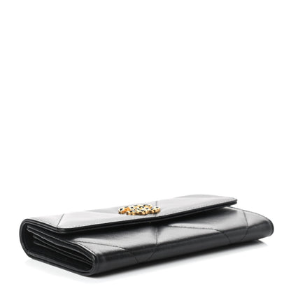 Chanel Lambskin Quilted Chanel 19 Flap Wallet Black 4 of 8