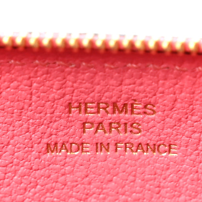 Hermes Evercolor Chaine d'Ancre Zipengo Pochette To Go Rose Azalee 6 of 10